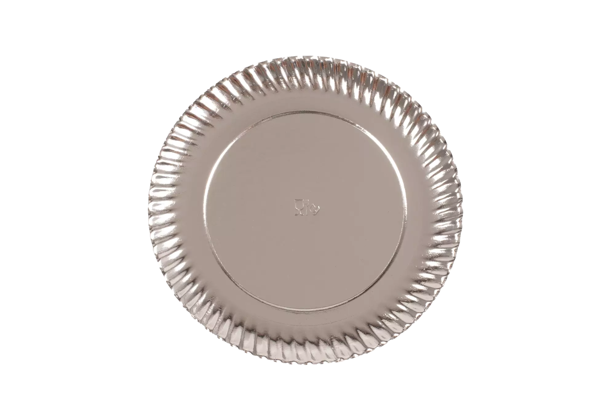 Platos de cartón plata